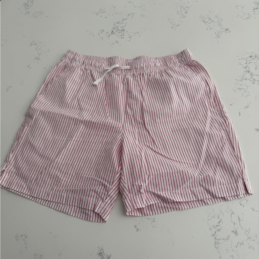 Striped Red and White Shorts